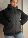 Куртка DARK SNOW 2355 стегана, ркува штучне хутро з капюшоном великі розміри 100% поліестер Китай 2355-1 фото 1