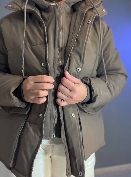 Куртка XIANG 869 наклад кишені ,трикотажний капюшон 100% поліестер Китай 869-3 фото