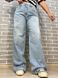 Джинси I 8 DENIM 51896 BAGGY jeans резинка,напис блакитний, широкі від бедра 100% коттон Туреччина 51896-5 фото 9