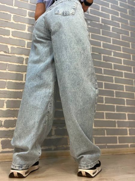 Джинси LIUZIN 1354 SKATER jeans ,широкі від бедра, чорний ремінь, косі кішені 100% коттон Туреччина 1354-6 фото