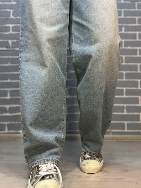 Джинси IT'S BASIC 3097 SKATER jeans ,широкі,косий карман блакитно-пісочний колір 100% коттон Туреччина 3097-2 фото