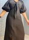 Сукня MIX RAY 4196 довге з розрізом, вузол на груді 100% льон Туреччина 4196 фото 5