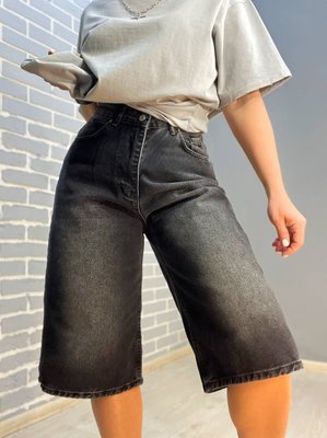 Шорти джинс ITS’BASIC 4058 бермуди, довгі чорні 100% коттон Туреччина 4058 фото
