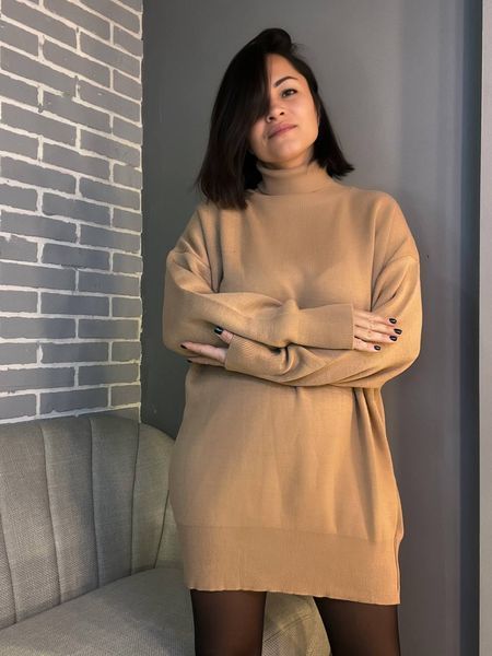 Платье женское My fashion 2024101 свитер воротник хомут оверсайз удлиненный one size 2024101 фото