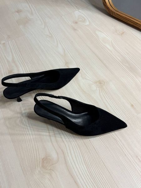 Туфлі жіночі Meideli 2051-37 slingback човники замшеві з перфорацією чорні 2051-37 фото