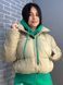 Куртка жіноча Snow Passion 6192 коротка пуффер велика блискавка бежева 6192 фото 4