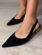Туфлі жіночі Meideli 2051-37 slingback човники замшеві з перфорацією чорні 2051-37 фото 3