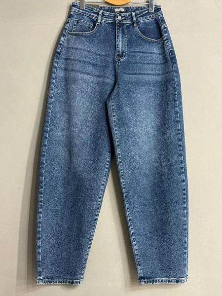 Джинсы женские Trelucky 0263-3 мом baggy бананы большие размеры синие 0263-3 фото