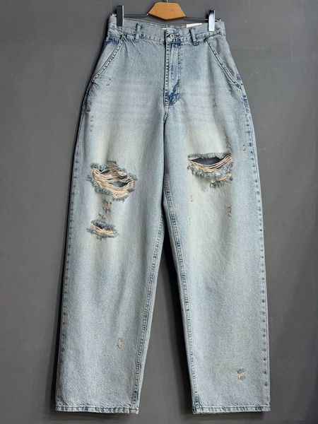 Джинсы женские Its Basic 2952-1-12 skater jeans широкие рваные голубые 2952-1-12 фото