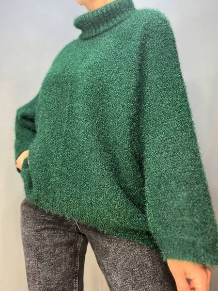 Свитер женский MY FASHION 3267 паутинка оверсайз широкий воротник хомут удлиненный 3267 фото
