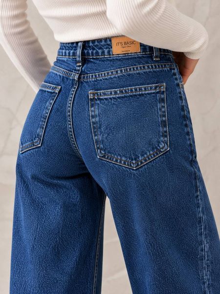 Джинси жіночі It&rsquo;s Basic 2499-2W6-5 Wide Leg з високою талією та виточками сині 2499-2W6-5 фото