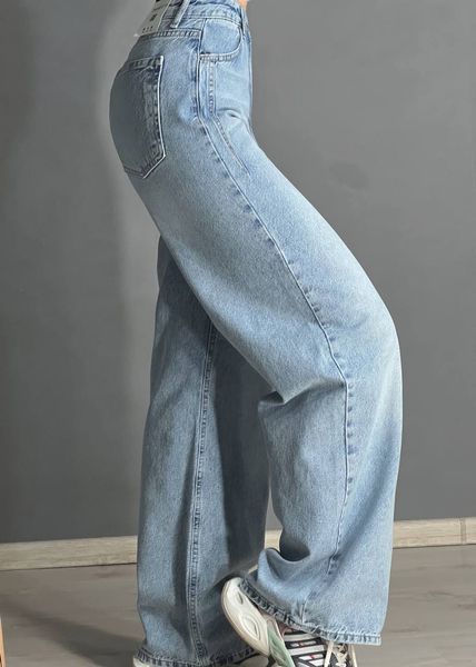 Джинси жіночі Its Basic 2499-3-4 Wide Leg jeans з високою талією і виточками на стегнах блакитні 2499-3-4 фото