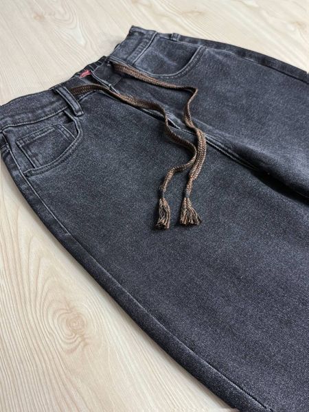 Джинсы женские Vanver 82219 Mom Baggy бананы на резинке стрейчевые черные 82219 фото