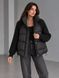 Куртка жіноча YZY 30790 пуховик oversize з в&rsquo;язаними рукавами демісезонна one size 30790 фото 7