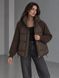 Куртка жіноча YZY 30790 пуховик oversize з в&rsquo;язаними рукавами демісезонна one size 30790 фото
