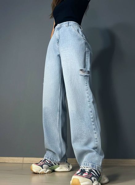 Джинсы женские Sherocco 288 skater balloon baggy бананы рваные голубые 288 фото
