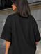 Футболка жіноча SHENG 6820 супер oversize широка з великим серцем із камінців one size чорна 6820 фото 3