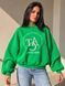 Світшот жіночий OLIVIA 2479 oversize утеплений на флісі з вишивкою one size 2479 фото 5