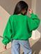 Світшот жіночий OLIVIA 2479 oversize утеплений на флісі з вишивкою one size 2479 фото 2