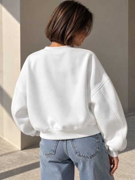 Світшот жіночий OLIVIA 2479 oversize утеплений на флісі з вишивкою one size 2479 фото