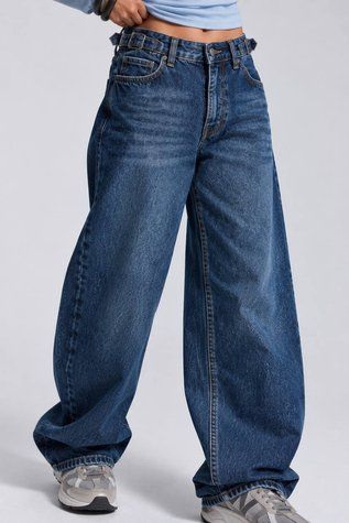 Джинси жіночі It&rsquo;s Basic 2961-2W6-5 Wide Leg baggy jeans з регулюванням пояса сині 2961-2W6-5 фото
