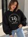 Світшот жіночий OLIVIA 2479 oversize утеплений на флісі з вишивкою one size 2479 фото