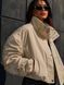 Куртка женская Lady Yep 30575 утепленная ветровка-бомбер оверсайз с драпированными рукавами бежевая 30575 фото 2