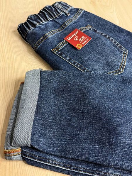 Джинсы женские Vanver 2110 Mom Jeans бананы на резинке большие размеры синие 2110 фото