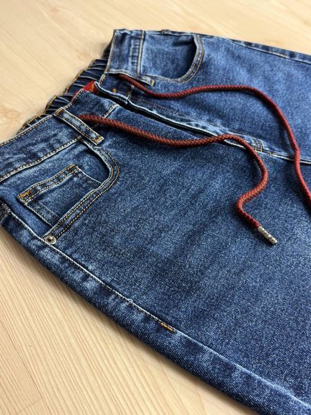 Джинсы женские Vanver 2110 Mom Jeans бананы на резинке большие размеры синие 2110 фото