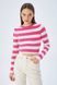 Светр жіночий MIX RAY 6644 короткий смуга кроптоп лонгслив one size 6644 фото 1