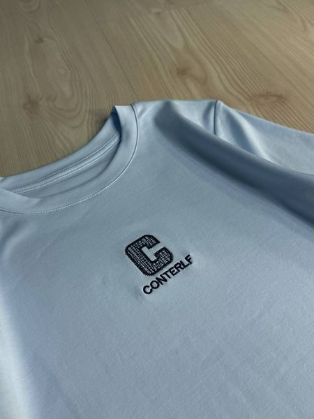Футболка жіноча A-NIUSHOW 30337-3 базова однотонна з вишивкою літерою С one size 30337-3 фото