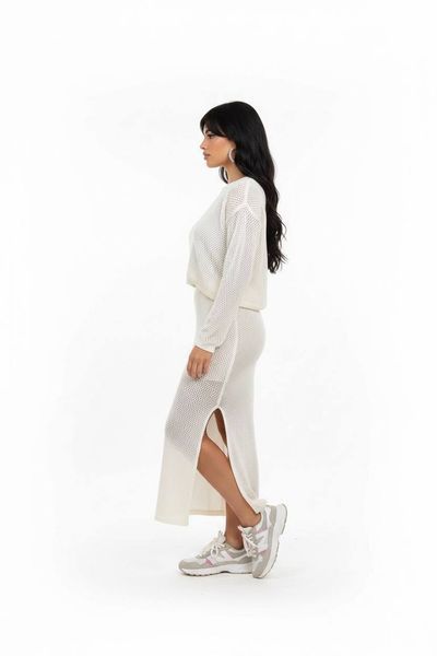 Костюм женский Mintas 2418-4208 ажурный из сетки с юбкой и регланом one size 2418-4208 фото