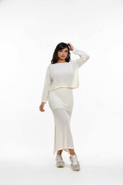 Костюм женский Mintas 2418-4208 ажурный из сетки с юбкой и регланом one size 2418-4208 фото