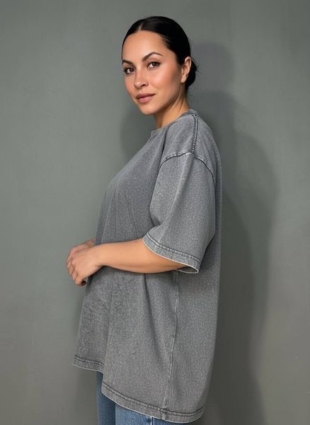 Футболка жіноча A-NIUSHOW 48020 - 26016 базова оверсайз варена тай дай one size 48020 - 26016 фото