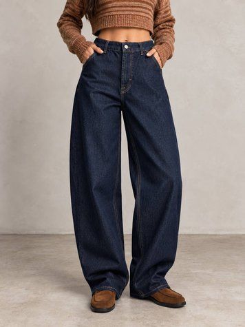 Джинси жіночі It&rsquo;s Basic 2952-7W6-50 Skater Jeans банани неварені темно-сині 2952-7W6-50 фото