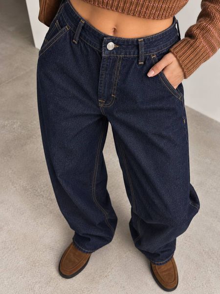 Джинси жіночі It&rsquo;s Basic 2952-7W6-50 Skater Jeans банани неварені темно-сині 2952-7W6-50 фото