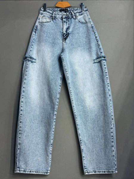 Джинсы женские Liuzin 3110-3119 baggy comfort бананы рваные стрейчевые голубые 3110-3119 фото