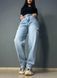 Джинсы женские Liuzin 3110-3119 baggy comfort бананы рваные стрейчевые голубые 3110-3119 фото 1