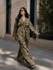 Костюм жіночий My fashion 1675 леопардовий кімоно з брюками палаццо one size коричневий 1675 фото 3