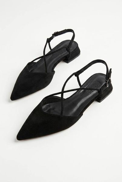 Туфлі жіночі Meideli 2806-1 slingback човники з перехресними ремінцями чорні 2806-1 фото