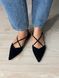 Туфлі жіночі Meideli 2806-1 slingback човники з перехресними ремінцями чорні 2806-1 фото 1