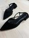 Туфлі жіночі Meideli 2806-1 slingback човники з перехресними ремінцями чорні 2806-1 фото 7