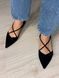 Туфлі жіночі Meideli 2806-1 slingback човники з перехресними ремінцями чорні 2806-1 фото 5