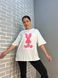Футболка жіноча YIGOU 17 напис малюнок кролик RABBIT оверсайз подовжена one size 17 фото 2