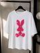Футболка жіноча YIGOU 17 RABBIT oversize подовжена з принтом кролик one size 17 фото 6