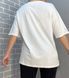 Футболка жіноча YIGOU 17 напис малюнок кролик RABBIT оверсайз подовжена one size 17 фото 5