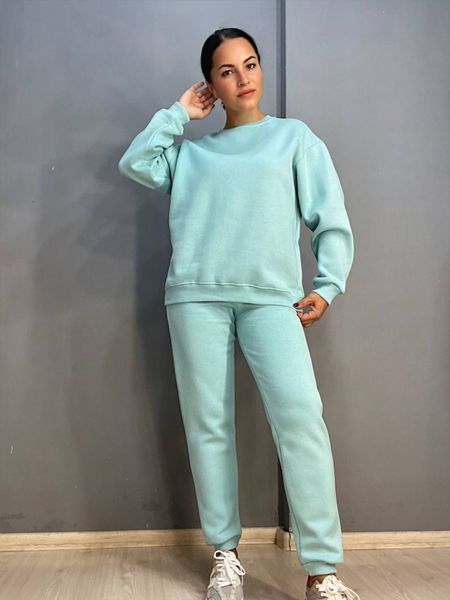 Штани жіночі Pepper&mint 24-13 спортивні джоггери резинка на талії утеплені бірюзові 24-13 фото